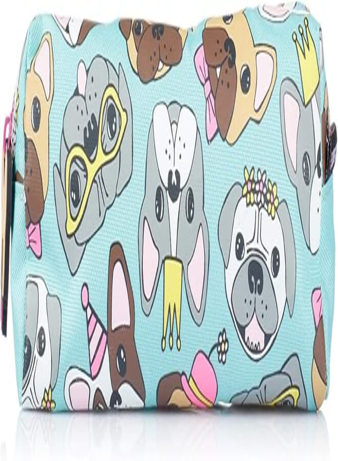 FSPC19221 Frenchie Pugs Pencil Case with Zipper - Multicolor